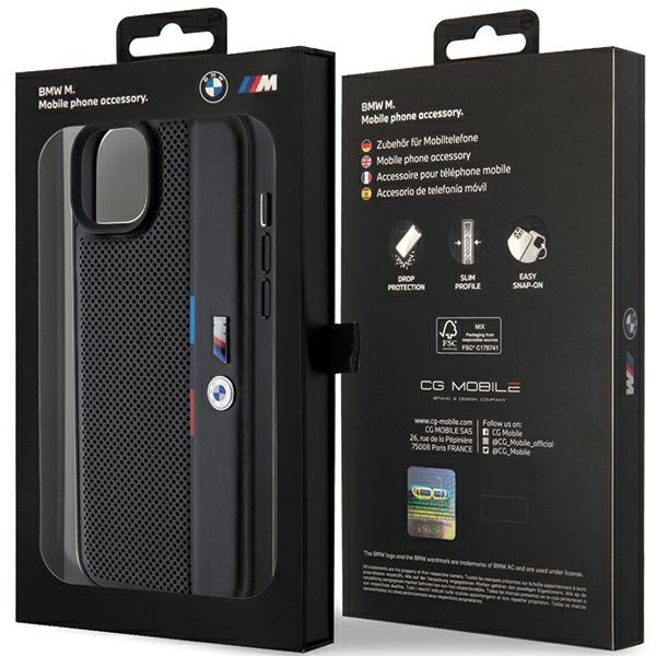 iPhone 15 Plus / 14 Plus 6.7" Melns aizsargvāciņš hardcase Perforated Tricolor