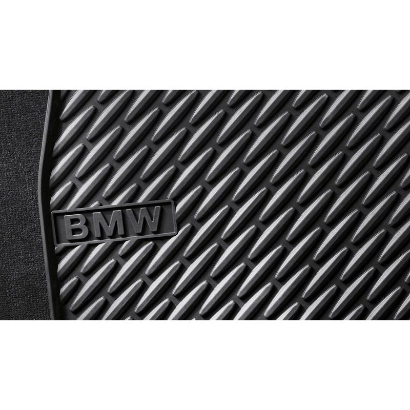 Melni aizmugurējie gumijas paklāji BMW 5. sērijas Sedan un Touring