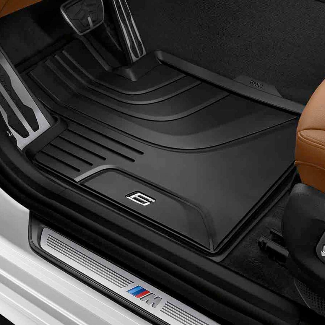 Черные задние резиновые коврики для BMW X3
