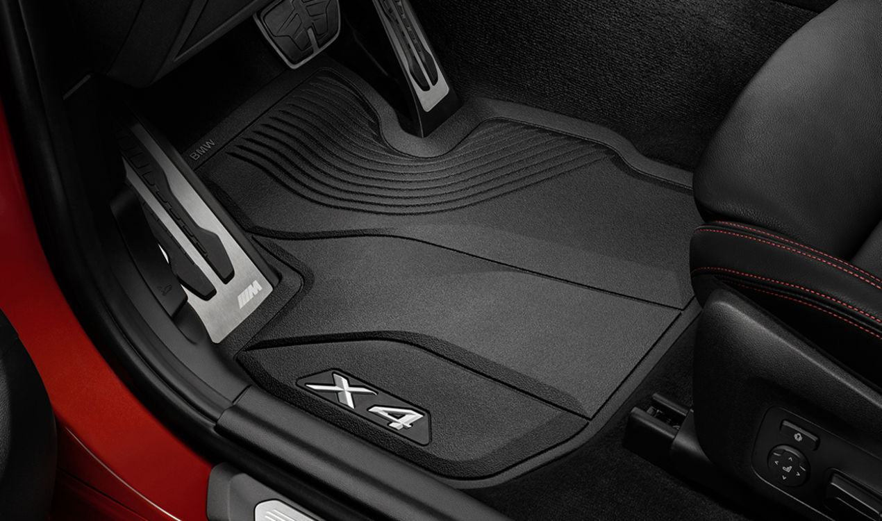 Melni priekšējie gumijas paklāji BMW X4