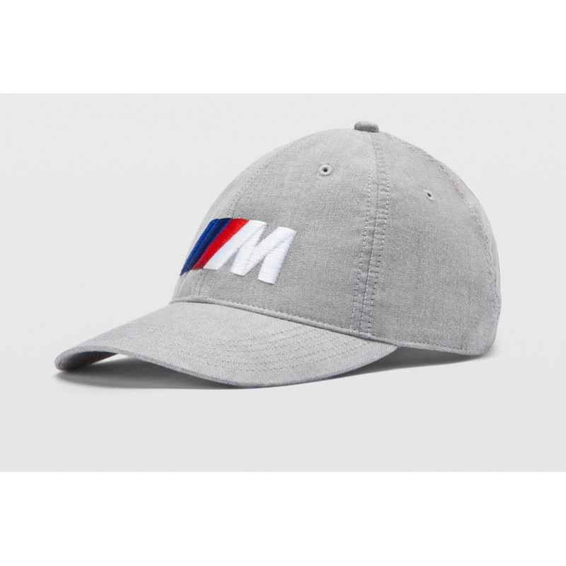 Sudrabaini pelēka BMW M cepure ar logotipu